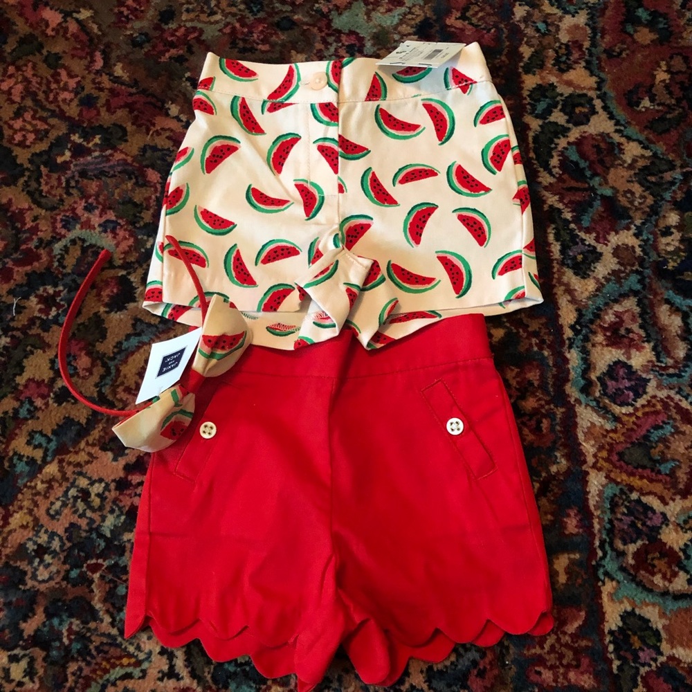 NWT 12-18 month Janie and jack shorts & headband
